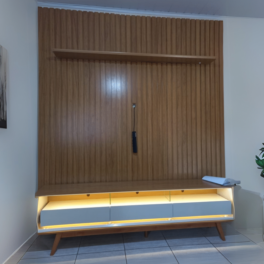 mondador de painel de tv com iluminação em Jataí GO